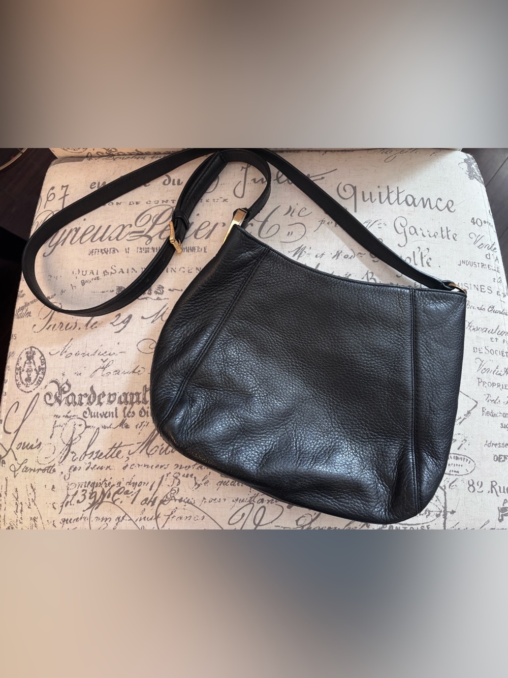 Michael Kors Black Leather Crossbody  Bag